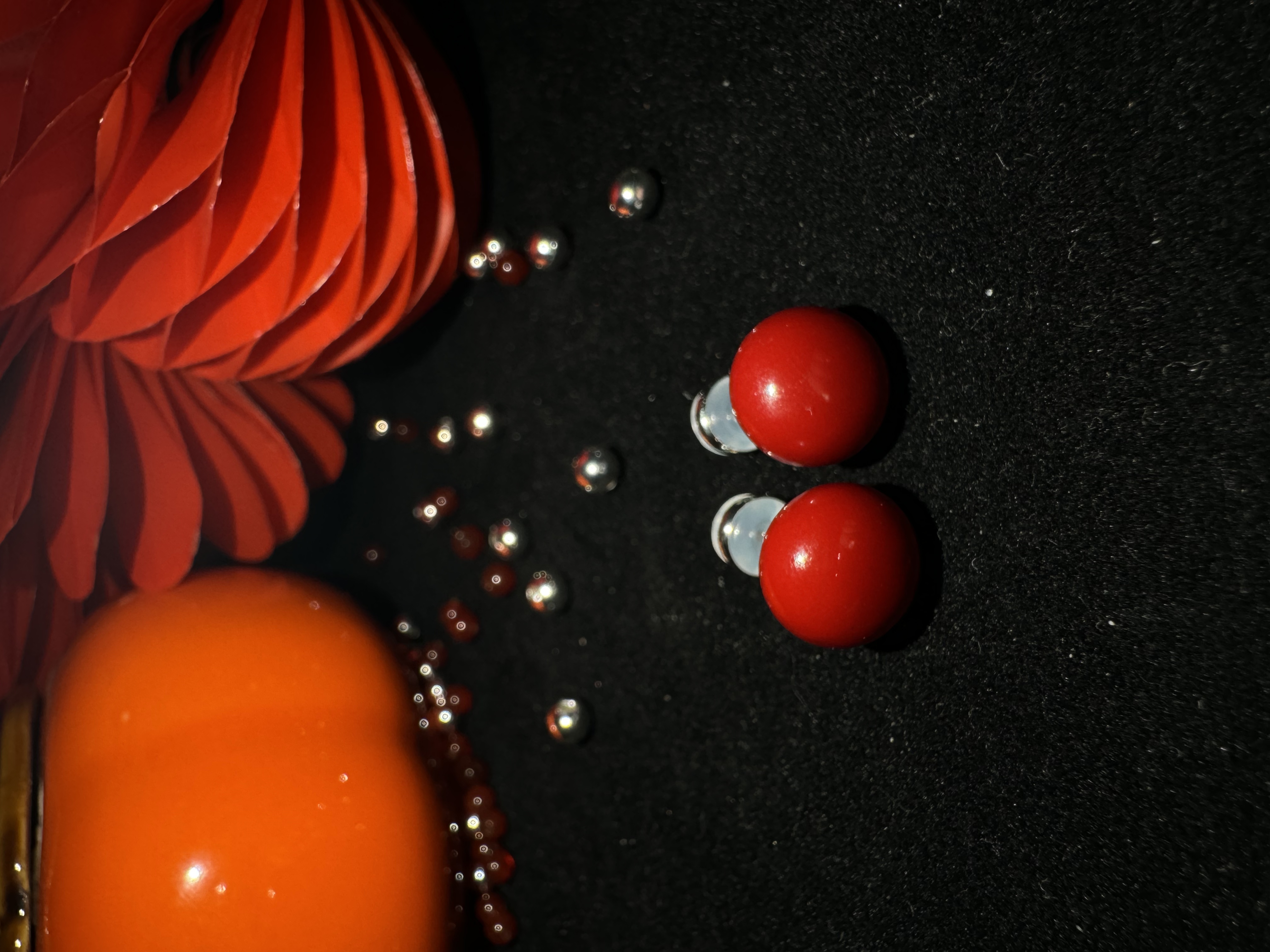 925银耳饰 925银耳饰 《顺遂》X.xin饰品.新年红色耳饰