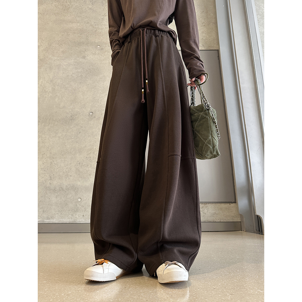 动感少女爆款2025秋冬时尚百搭休闲运动裤宽松显瘦卫裤阔腿裤加绒