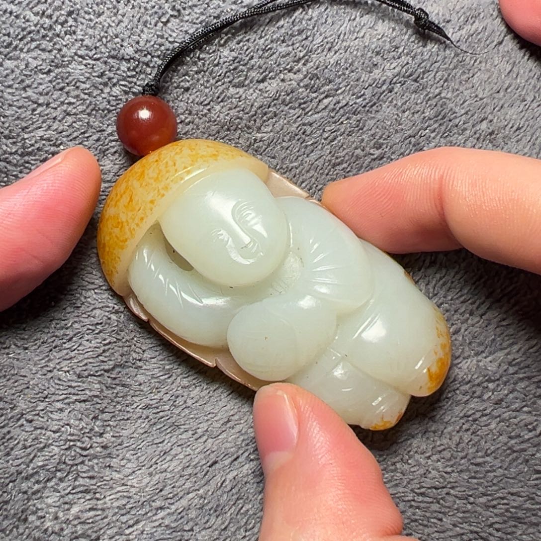 清***幽和田玉未镶嵌挂件