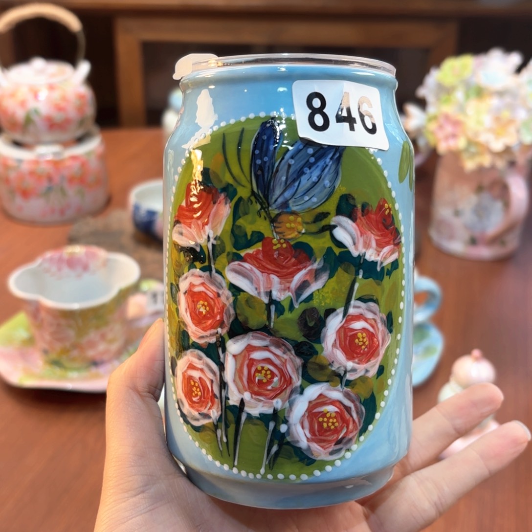 景德镇手绘高温釉下彩陶瓷茶具