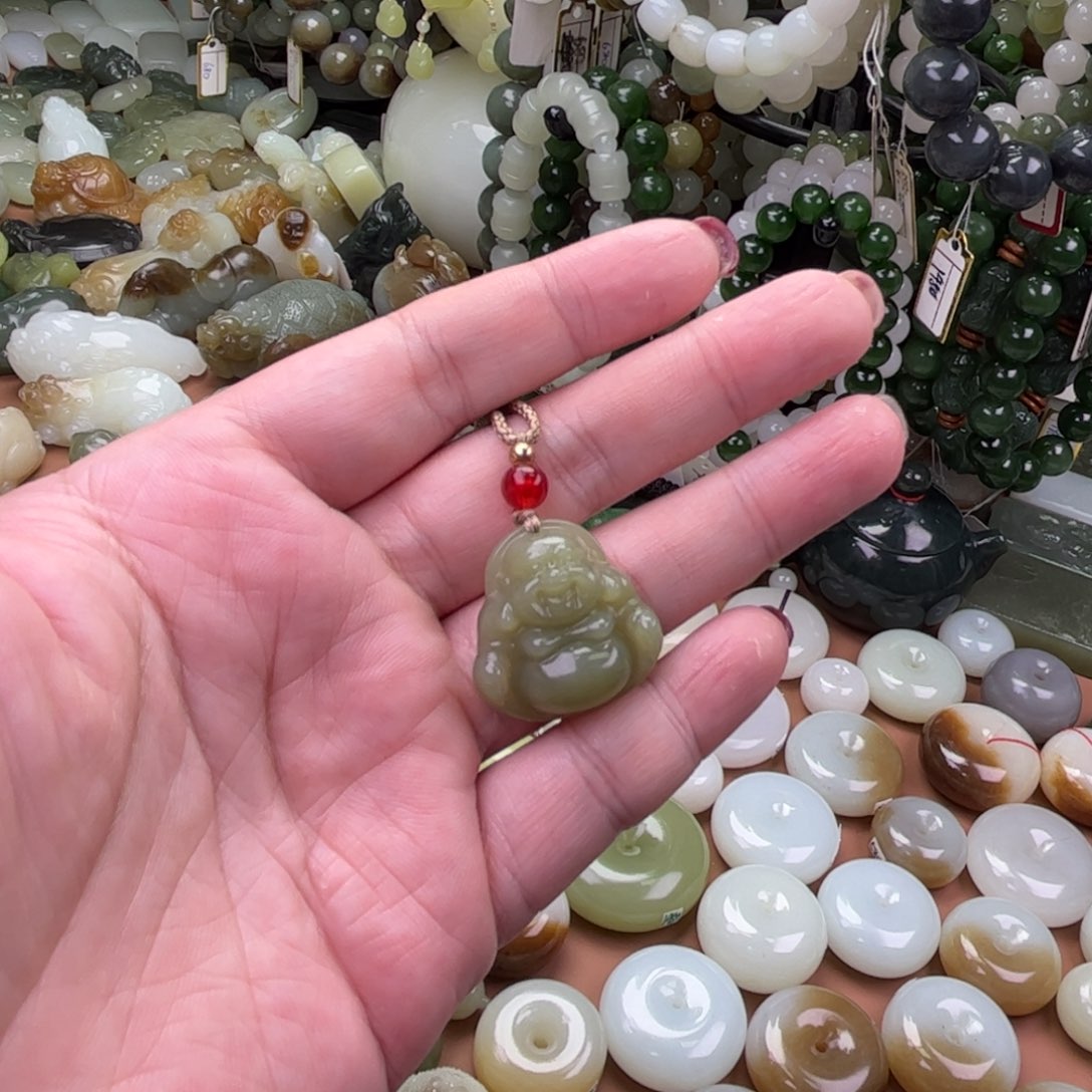 和田玉未镶嵌吊坠(不含链)