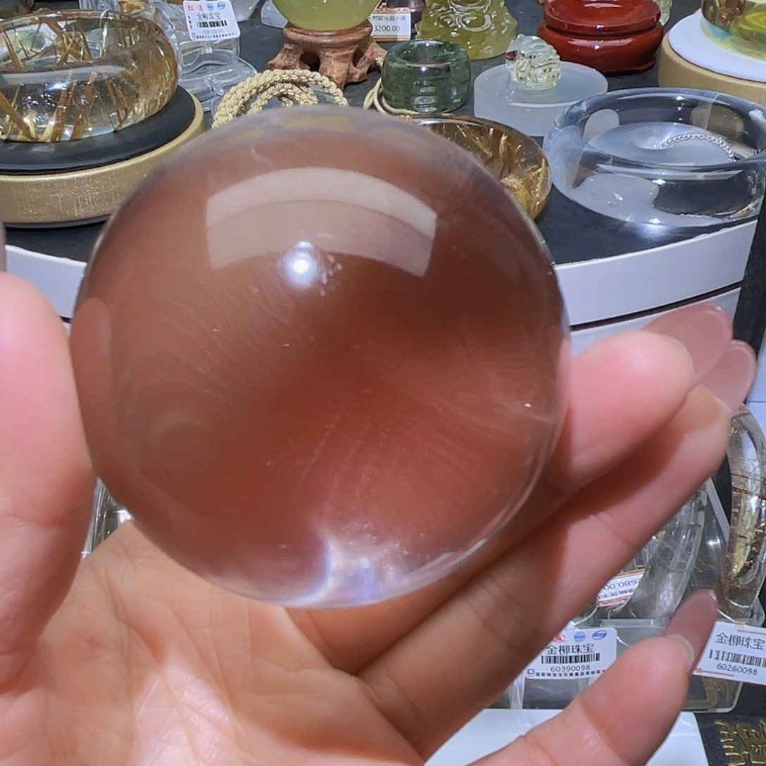 水晶摆件未镶嵌坏*嘎天然白水晶球