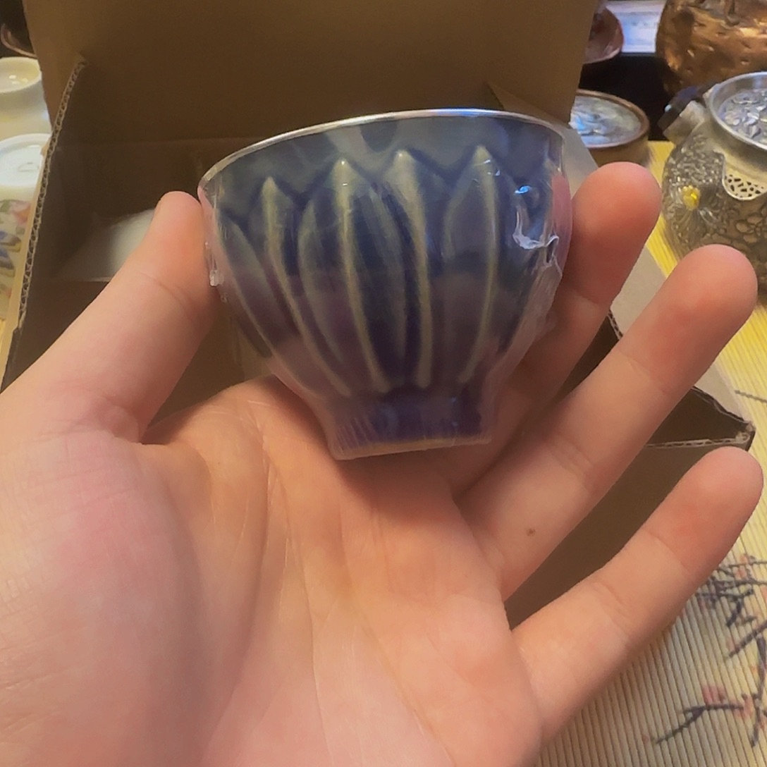 ：***：瓷包银杯子足银999