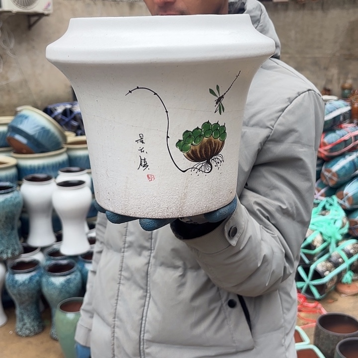 红陶手工飞碟20*20