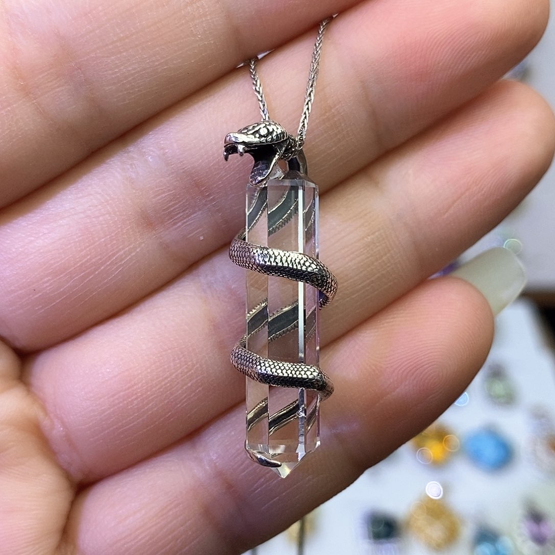 吊坠(不含链)银S925镶嵌水晶不含证书