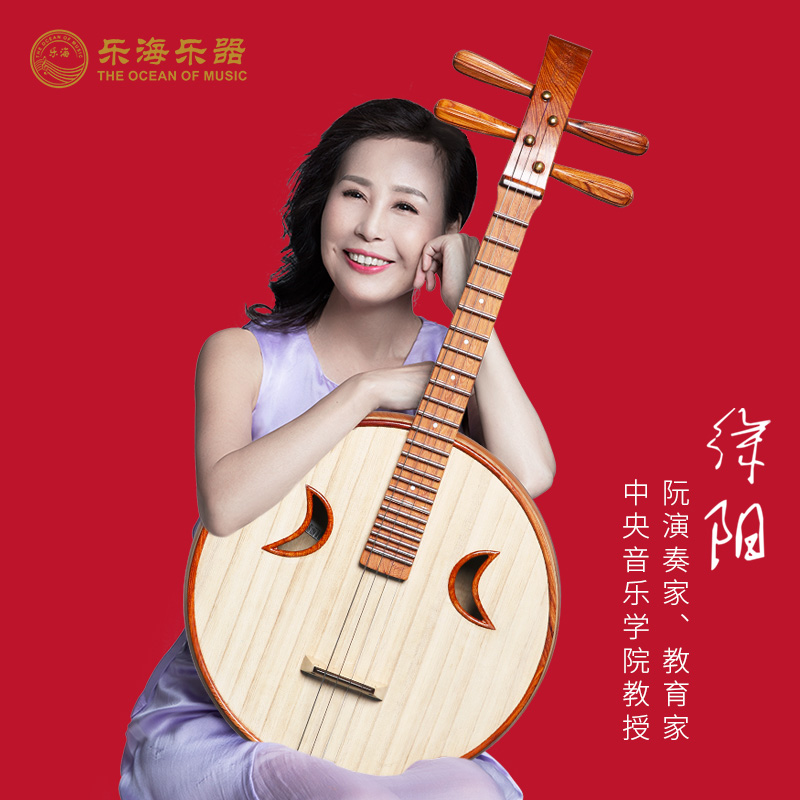 乐海 514Z-AA徐阳阮族专业演奏级手工中阮原木抛光老料白酸枝材质