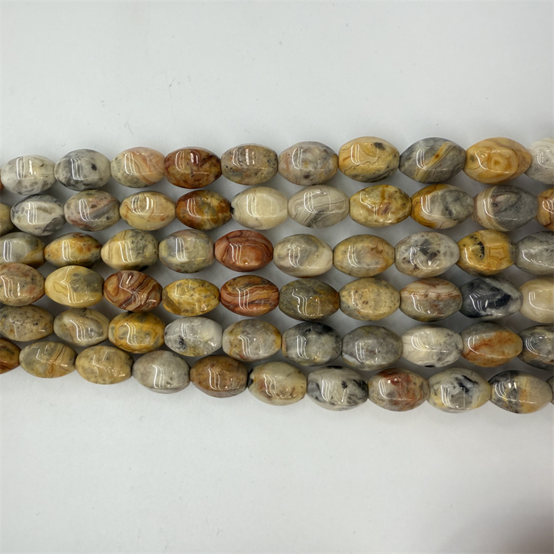 天然石六角瓜珠枣珠顶珠散珠材料单珠瓜子珠10*14