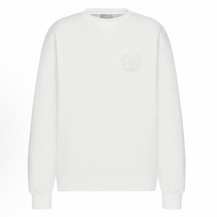 未使用 DIOR/迪奥 花卉五角星刺绣logo卫衣/M码/M7253