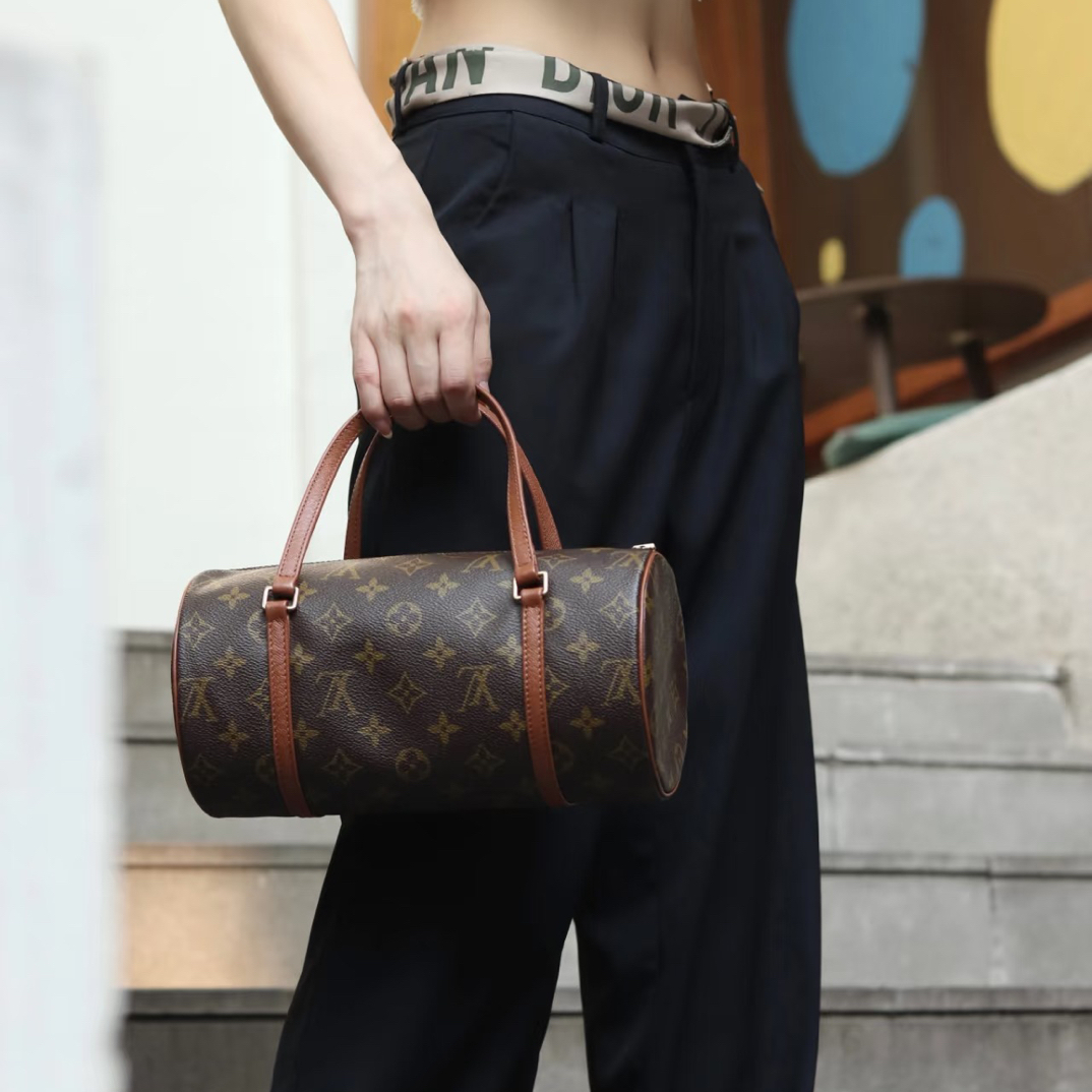 95新 LouisVuitton/路易威登 巴比龙30 全原手提包中古 010303