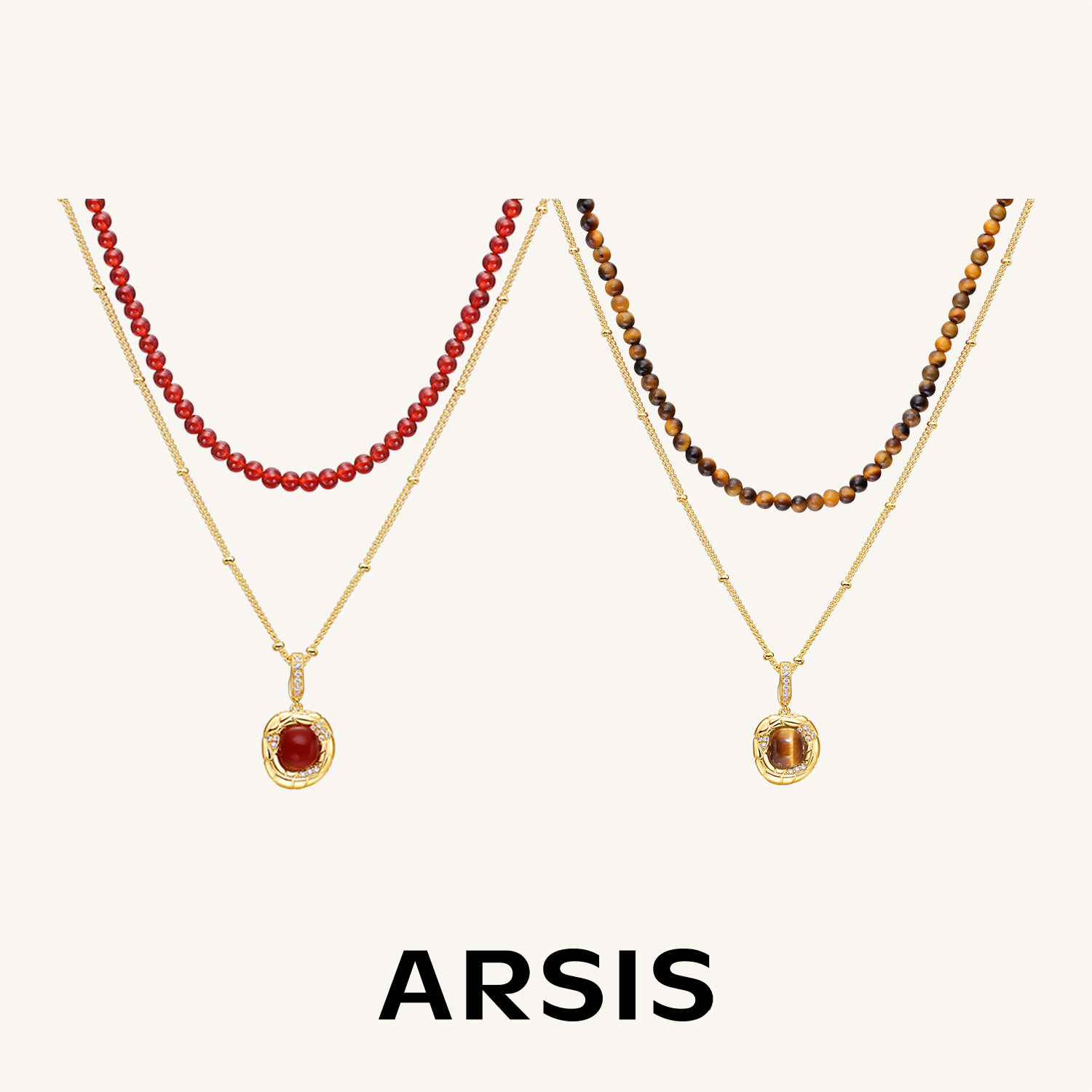 ARSIS新年鸿运双层叠链时尚简约百搭项链高级感元旦圣诞礼物L2商品图