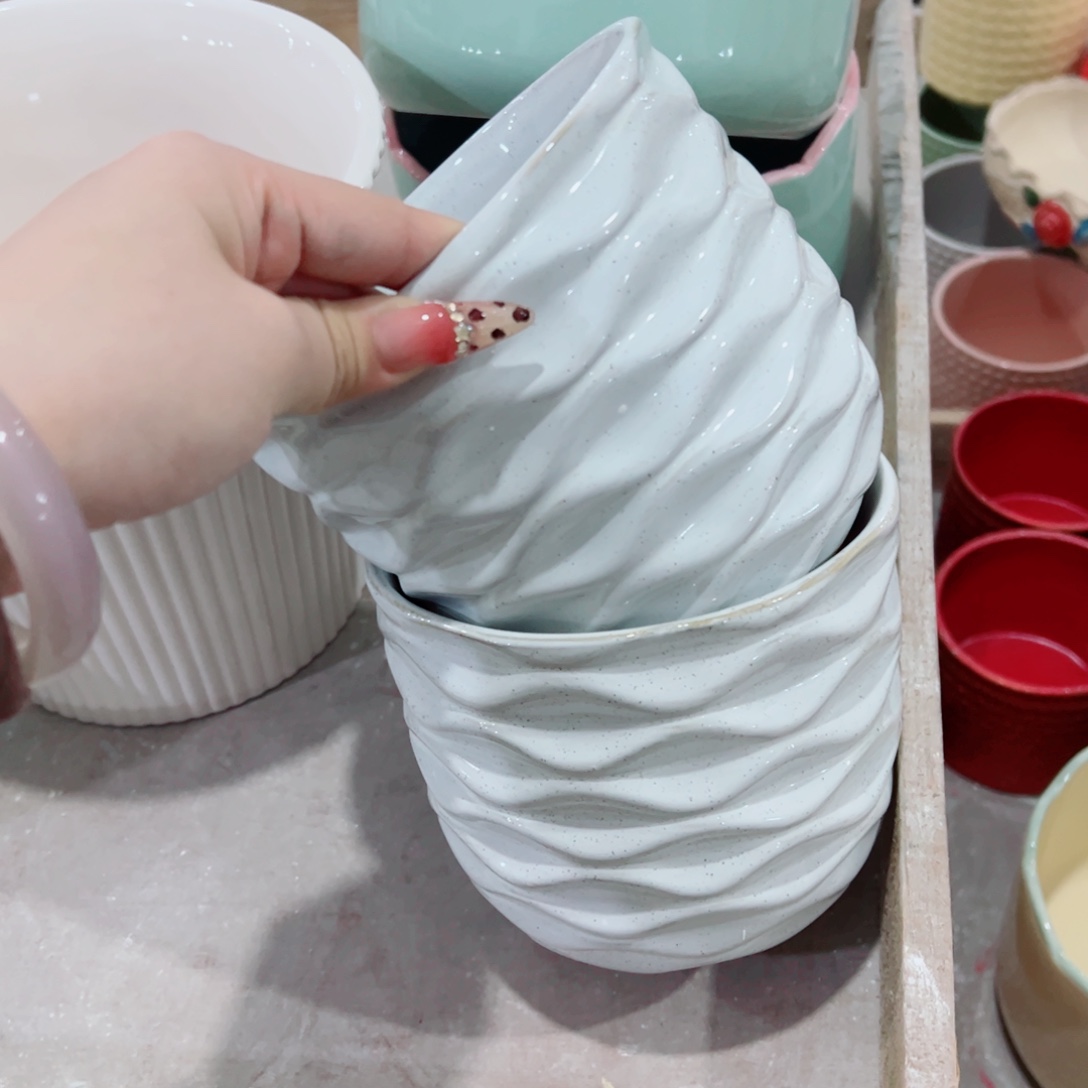 有孔，陶瓷花盆满10米包邮发货