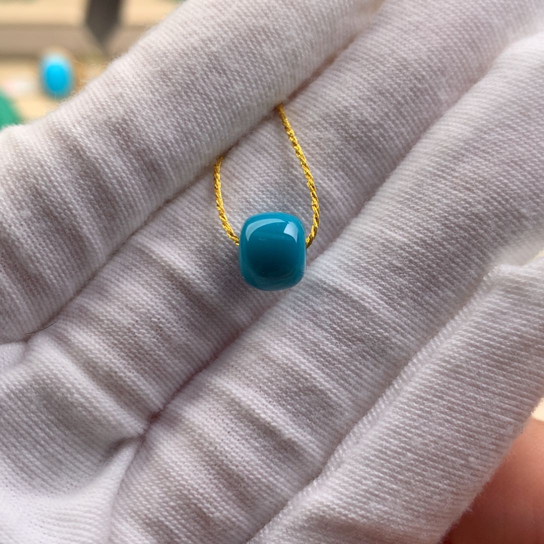 未镶嵌绿松石珠宝奇石8*6.8mm