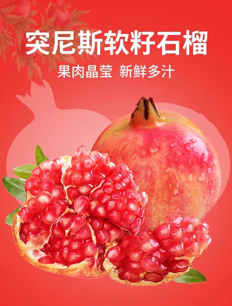 四川会理突尼斯软籽石榴籽软可食汁水丰富产地直发应季新鲜水果  