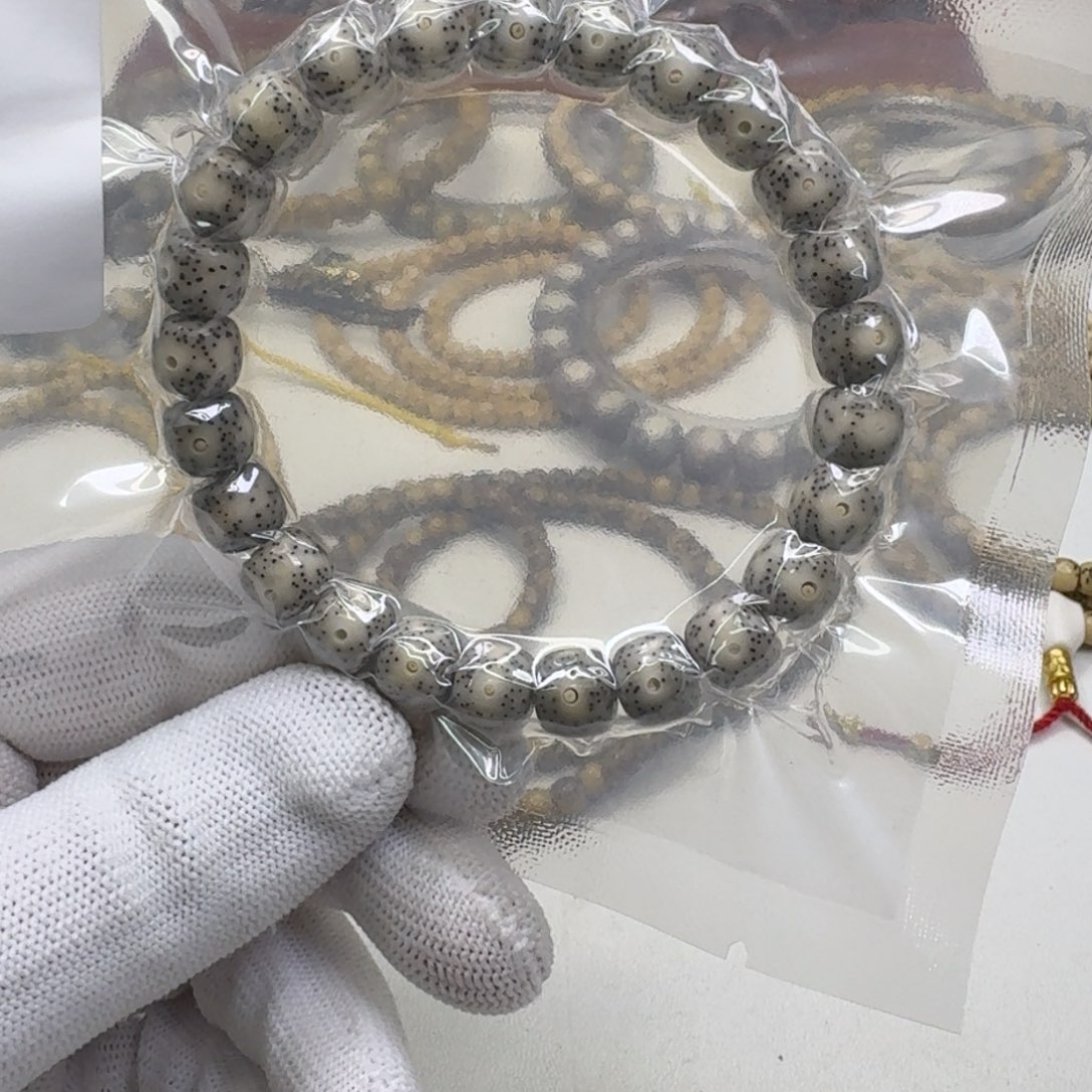 星月菩提手串15灭世小冰糖月留白针尖星9左右桶单圈