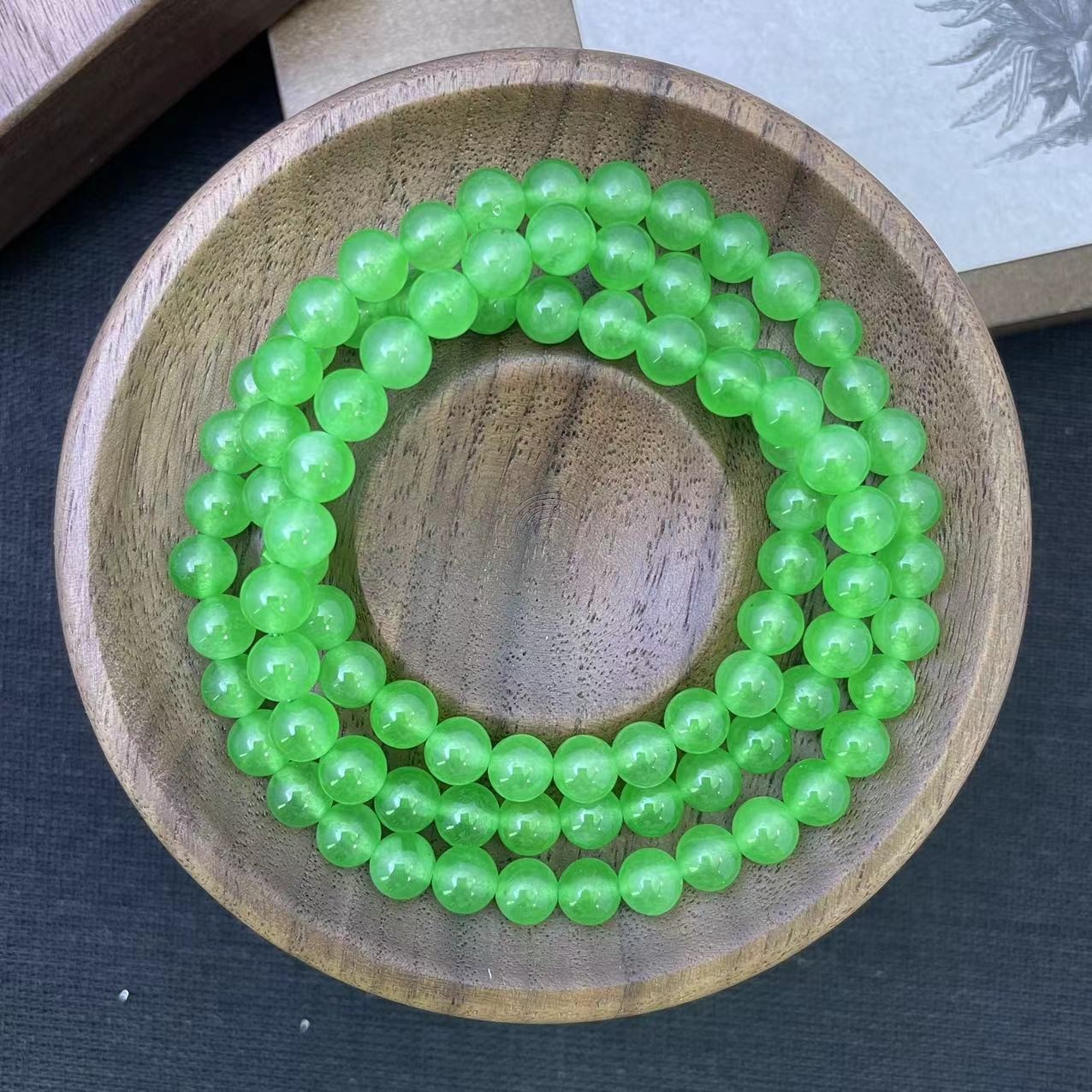 佳玺饰品 104 冰绿三圈 6mm手链 多样性发货