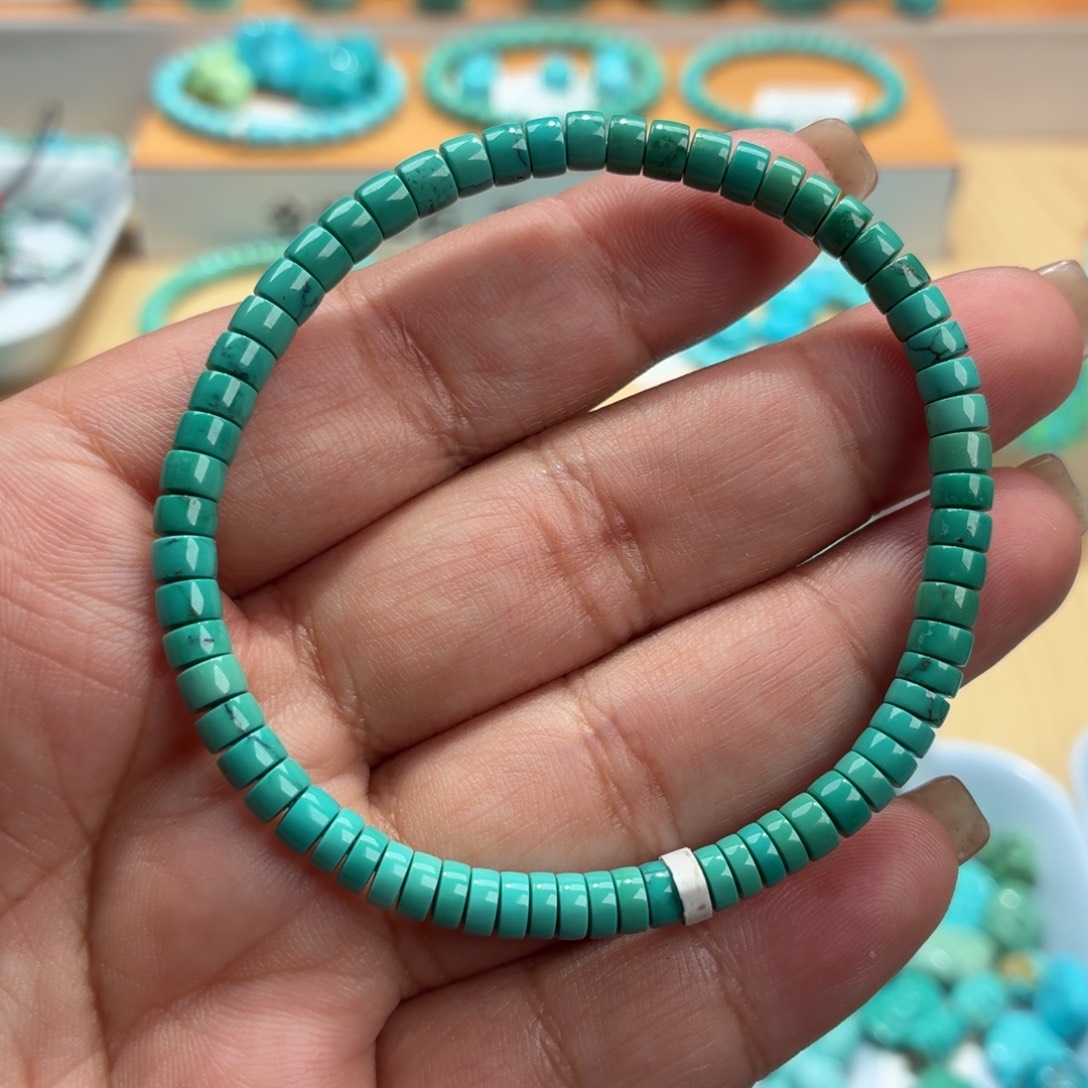 绿松石未镶嵌珠宝奇石直切4.5