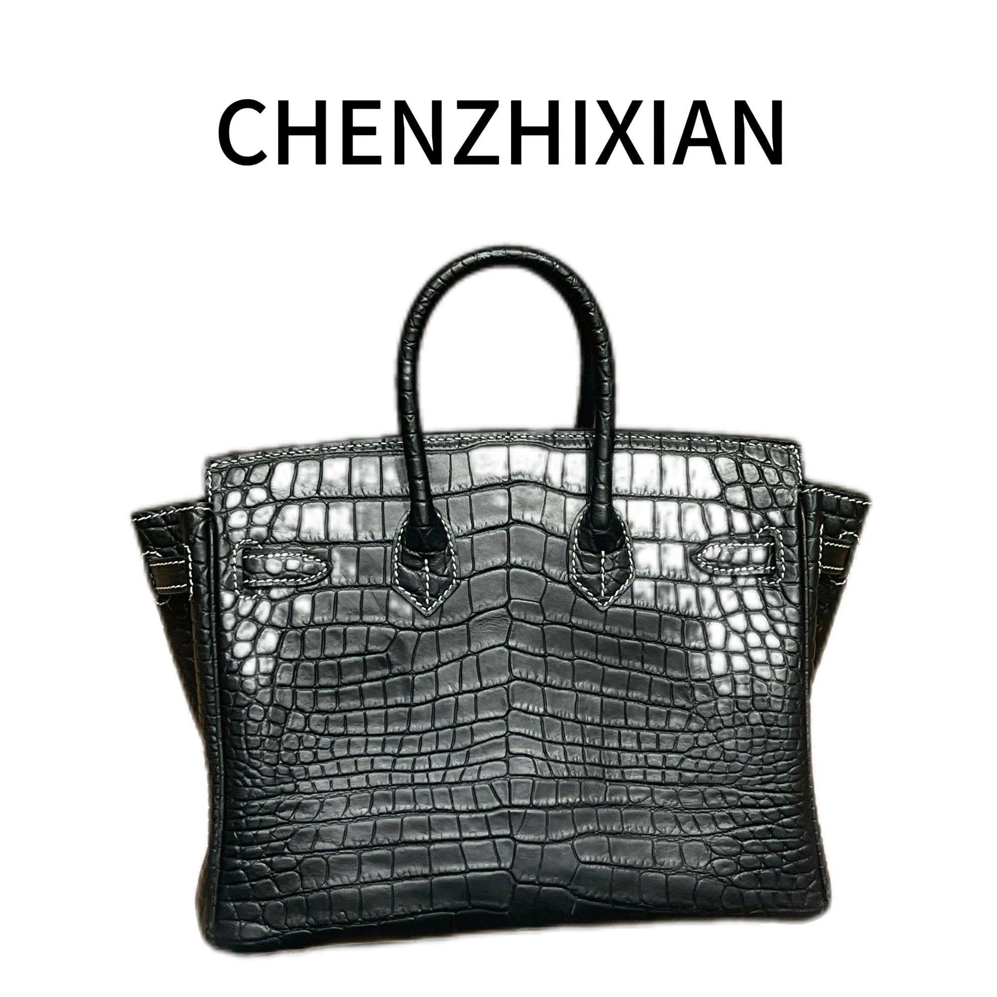 CHENZHIXIAN【冰凌蔷薇】25厘米白线内缝手提包