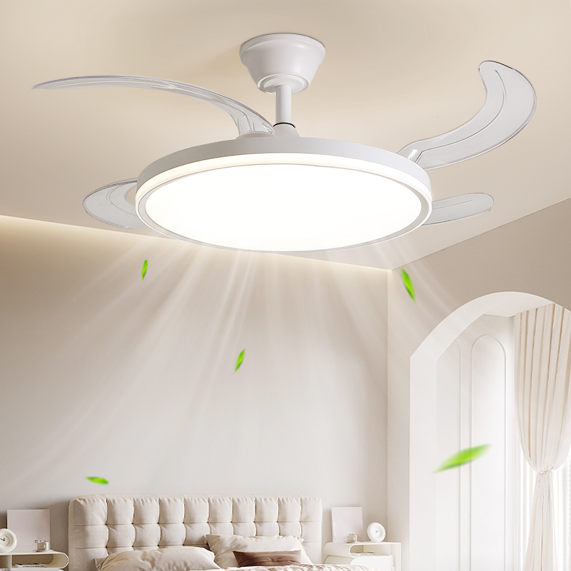 风扇灯2025新款现代简约客厅餐厅卧室隐形吊扇灯一体电风扇灯