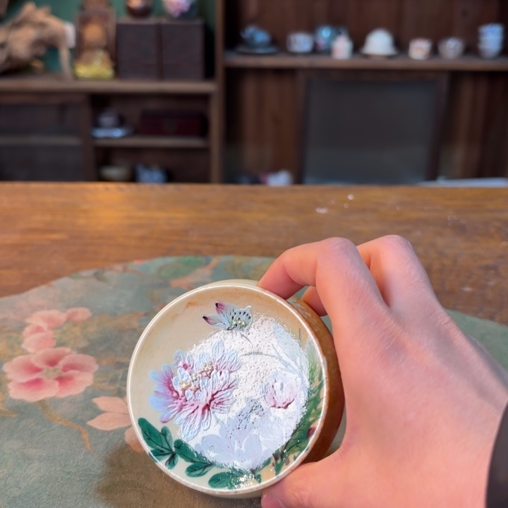 柴烧纯手工手绘陶瓷