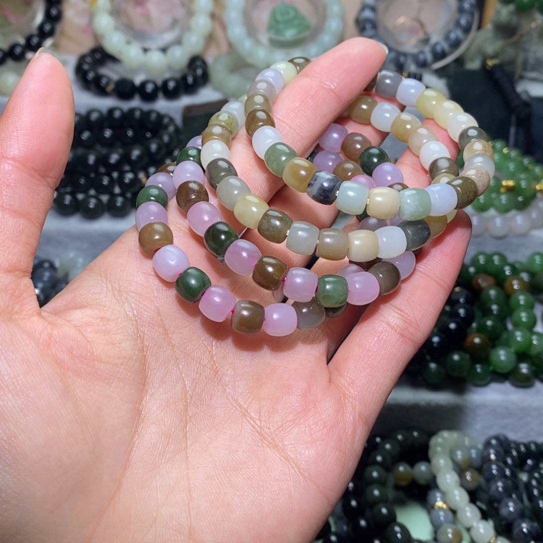 和田玉未镶嵌手链和田玉拍一发一