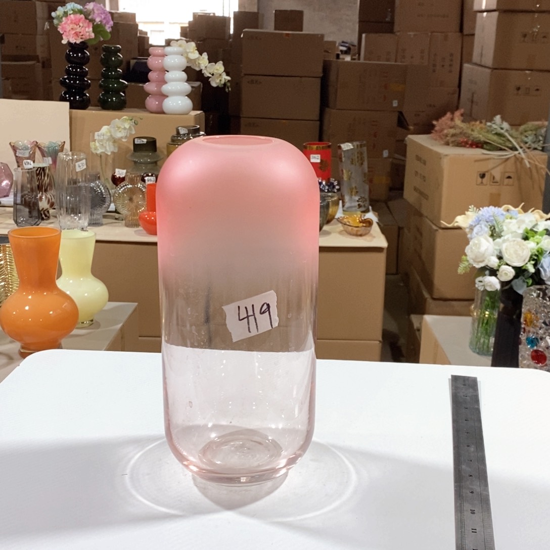 无铅玻璃419高28口4玻璃花瓶嘎嘎好看玻璃花瓶