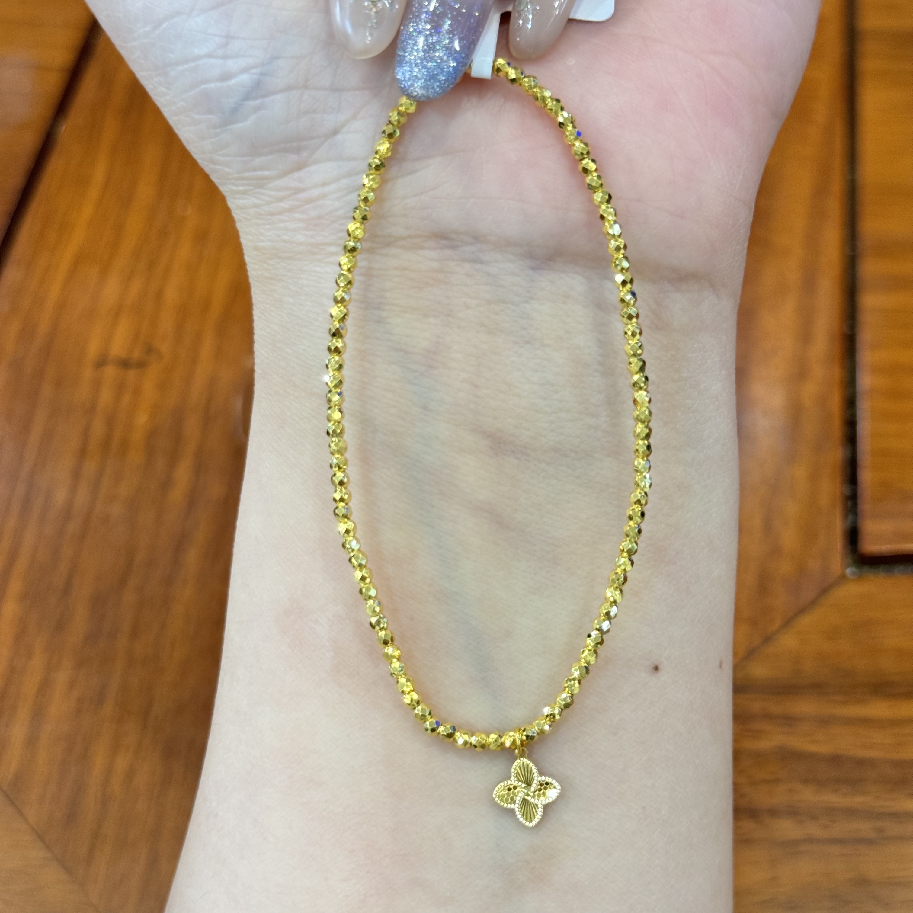 F【双拼老花手串】足金999手串