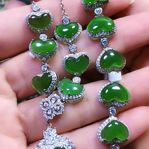 和田玉银S925镶嵌戒指