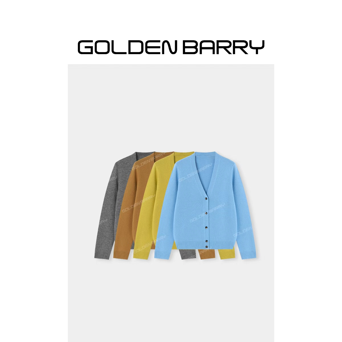 GOLDENBARRY|243117“城市漫野”简洁优雅深V领开衫