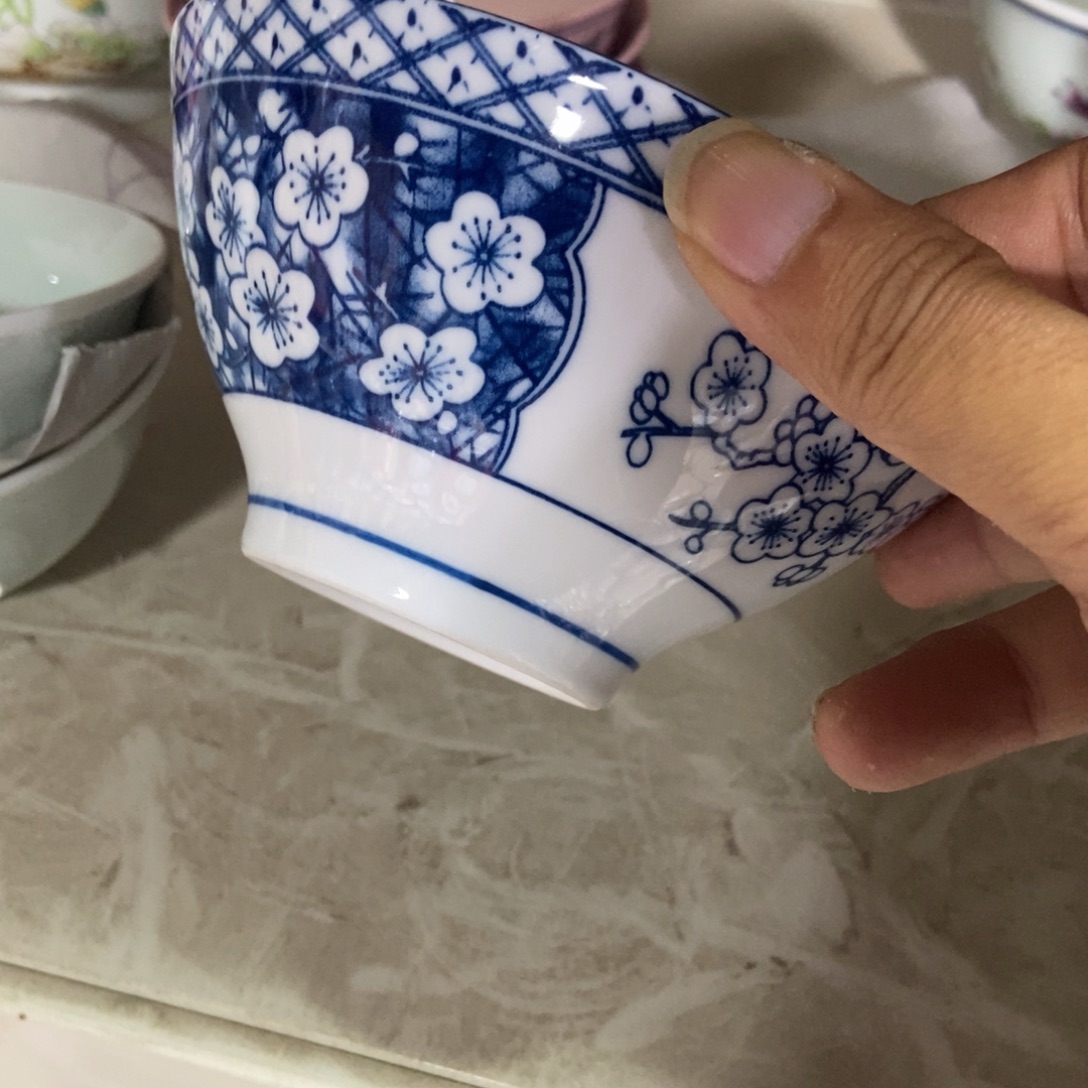 飘***雹瓷片景德镇陶瓷碗10个斗笠