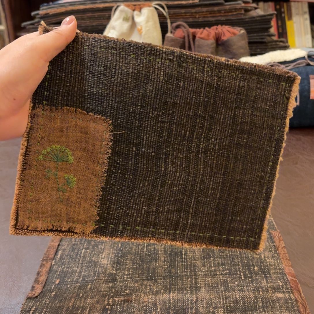 柿染火草麻茶席茶席