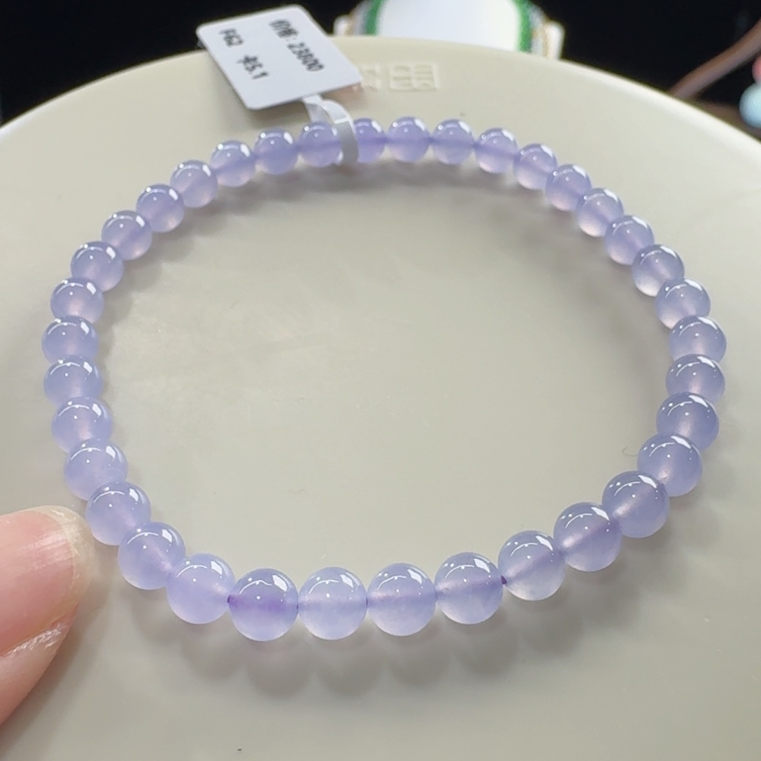翡翠未镶嵌手链冰胶紫单圈卡5mm