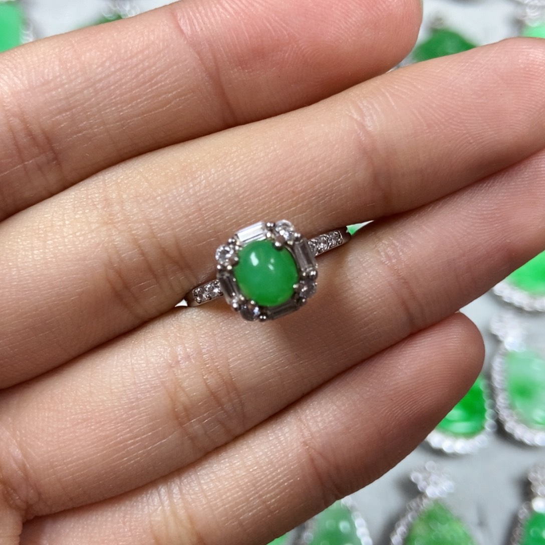 未镶嵌戒指翡翠蛋面