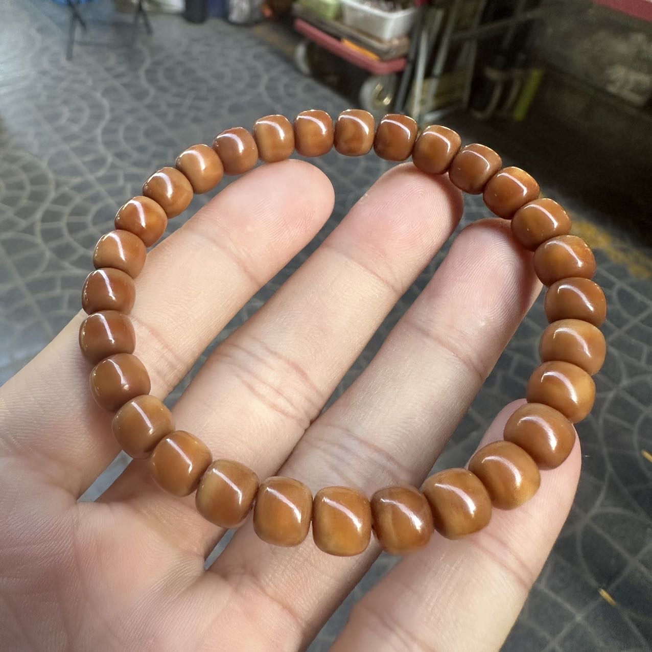 【阿钰推荐】LY68977-龙脊“血龙脊”老型单圈手串-尺寸7+mm-7+mm