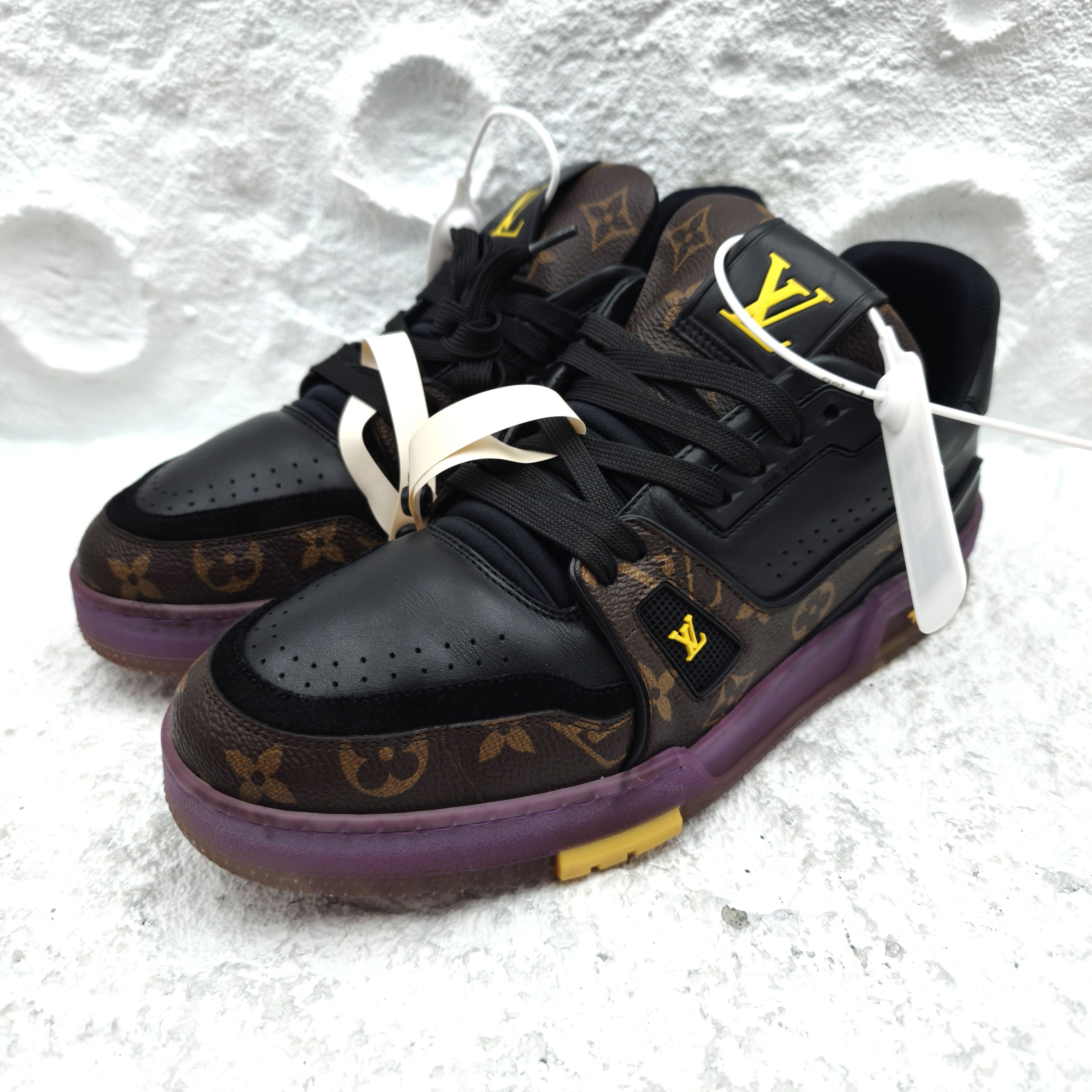95新 LouisVuitton/路易威登 7码/41码/湖人老花trainer潮鞋