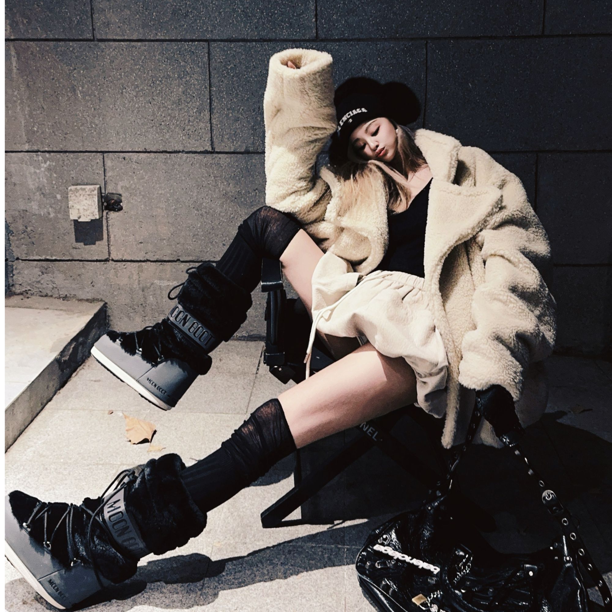 洪小妍自留   大门襟暖暖绒绒外套