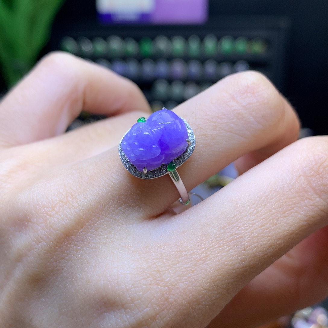 翡翠颈饰18K金镶嵌天然