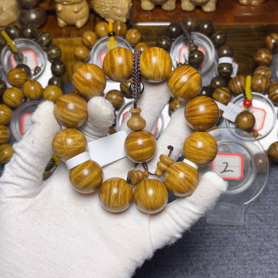 碧***天手串/手链楠木（金丝楠）黄金底2.0水波龙胆950