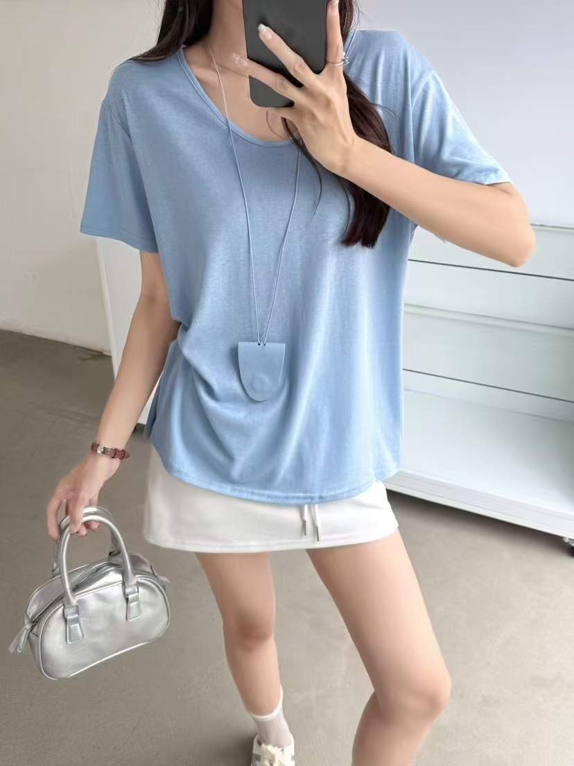 显瘦宽松雪花棉T恤