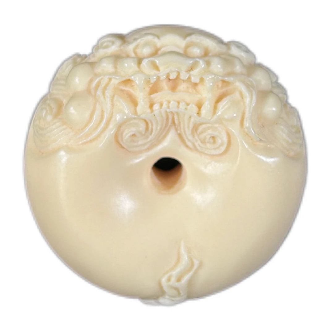 鹿角雕刻貔貅平安扣手工雕刻人工养殖鹿角平安扣