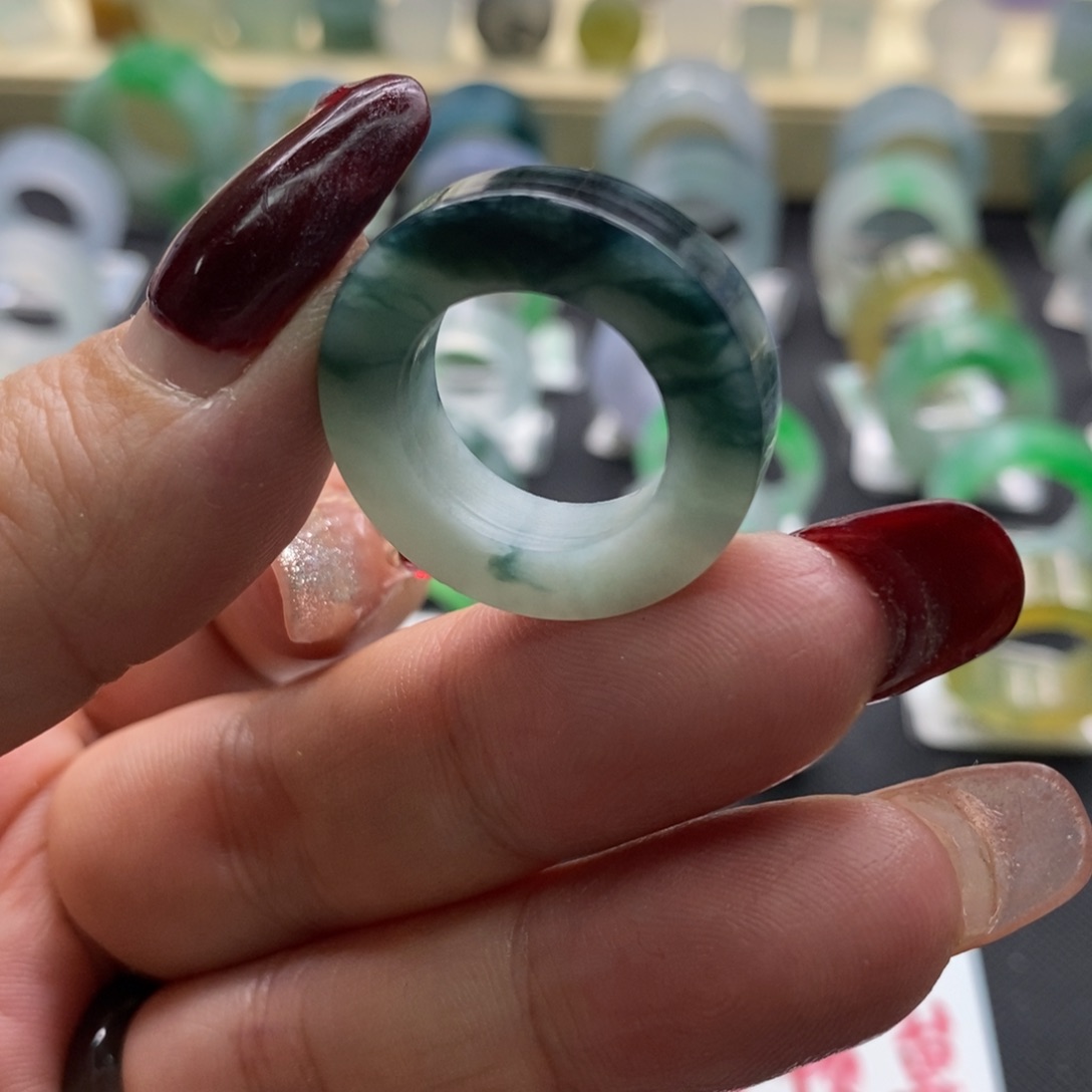 定制翡翠未镶嵌翡翠戒指9-12