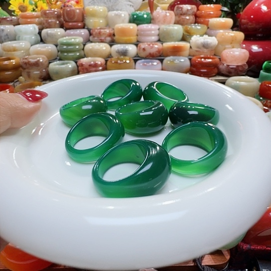 玛瑙/玉髓戒指未镶嵌娜*