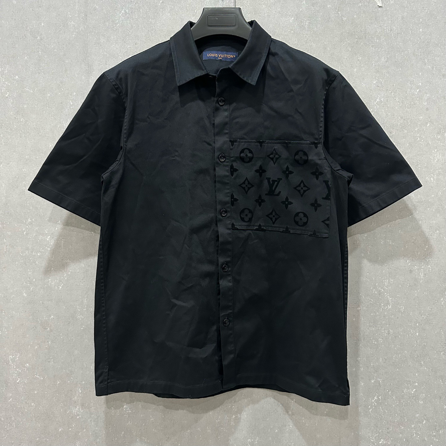 未使用 LouisVuitton/路易威登 植绒LOGO短袖衬衫L码 /005791