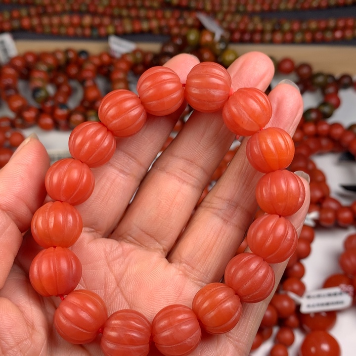 南红玛瑙手链未镶嵌