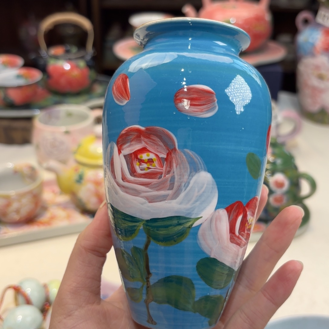 景德镇手绘高温釉下彩陶瓷茶具