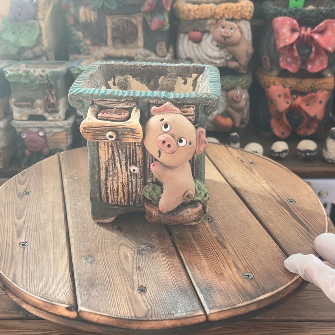 红陶嘻哈多肉花盆