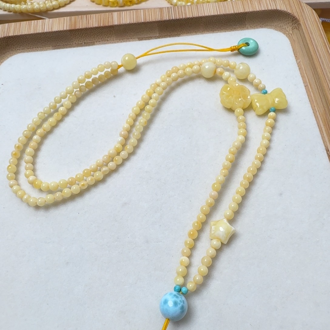 蜜蜡吊坠(赠链)未镶嵌俄料3.6mm