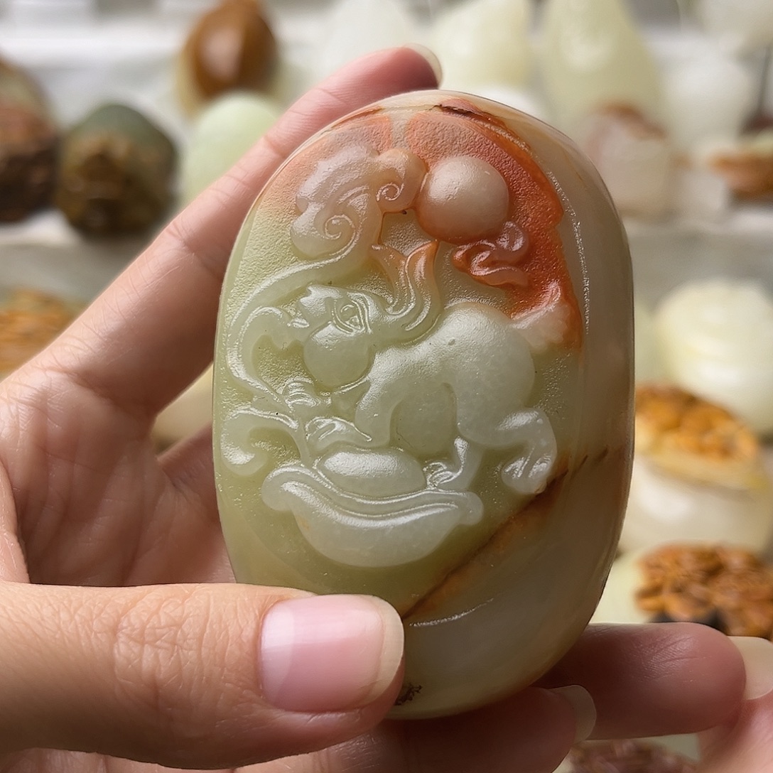 石材古青石不退换兔