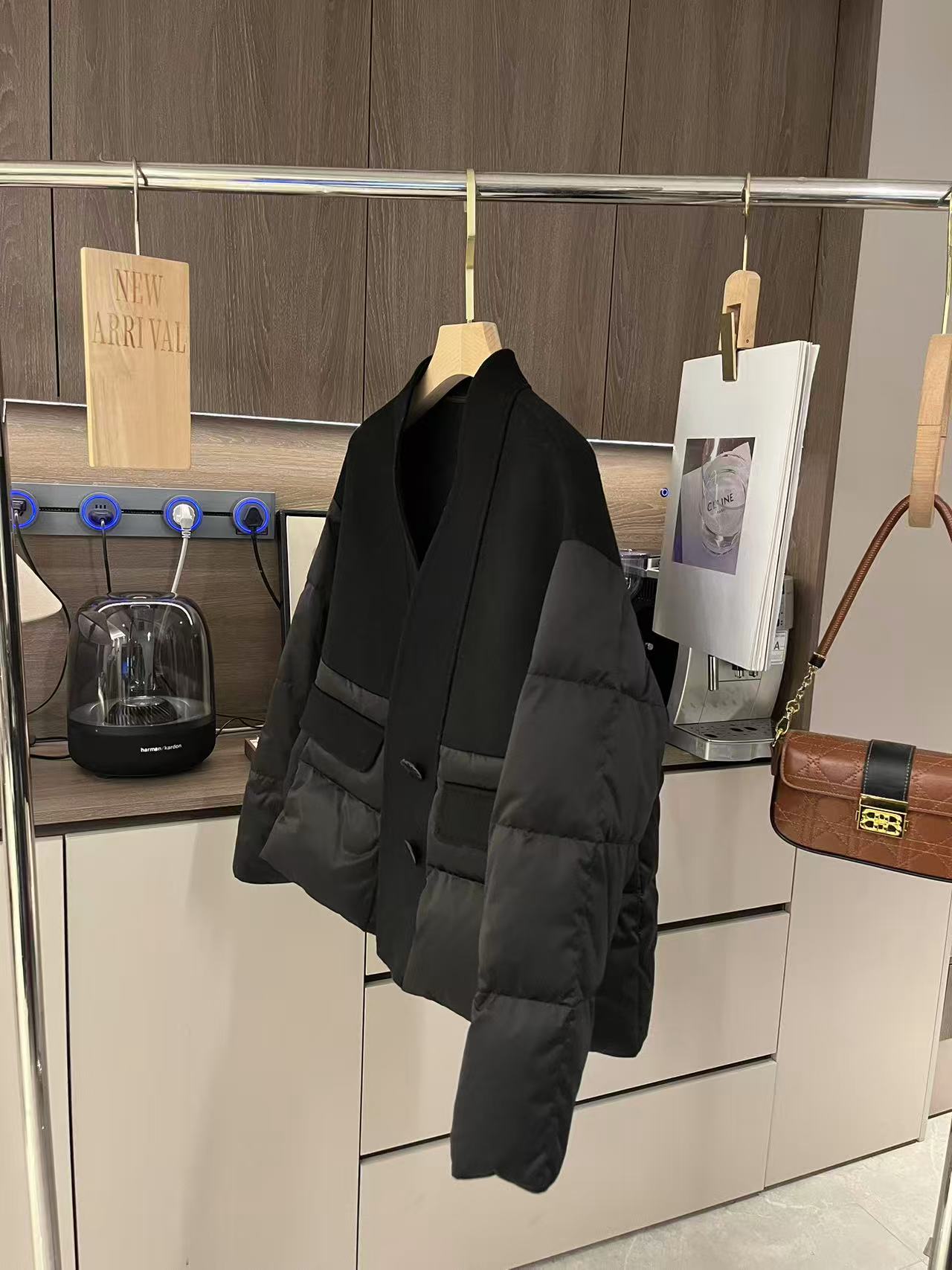 设计款休闲V领黑色经典老钱风极简百搭设计师秋冬