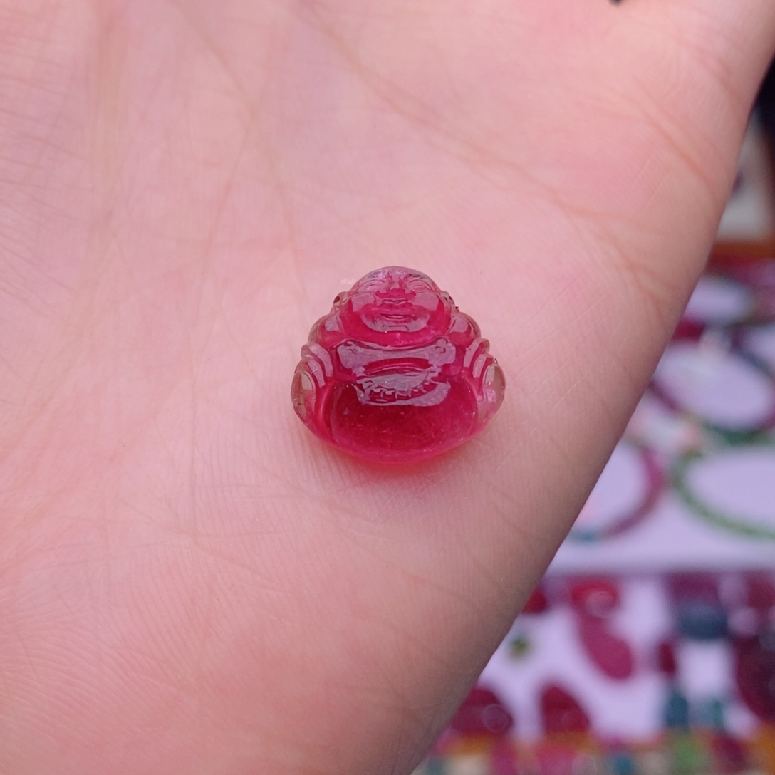 颈饰未镶嵌碧玺佛公吊坠yy