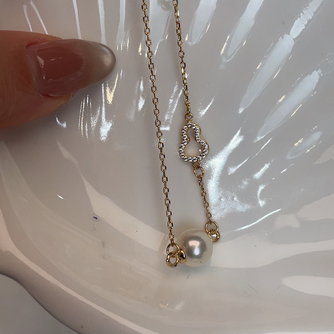 海水珍珠银S925镶嵌手绳